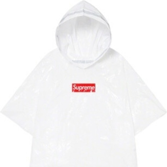Supreme Other - Supreme‎ Ballpark Poncho White SS20 Box Logo Rain Gear One Size Made in USA